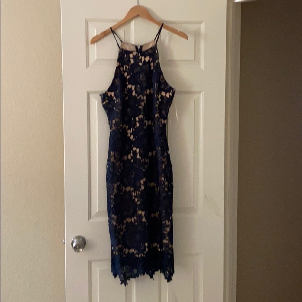 Navy lace dress